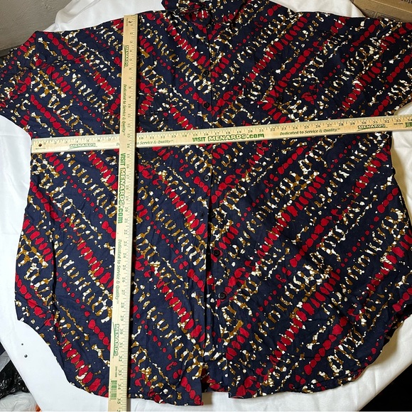 Grass-fields Womens Tunic Kaftan African Print Shirt Dress Oversized Size 18 - Picture 9 of 16